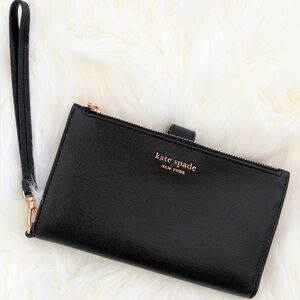 Kate Spade Black Clutch with Gold Accents